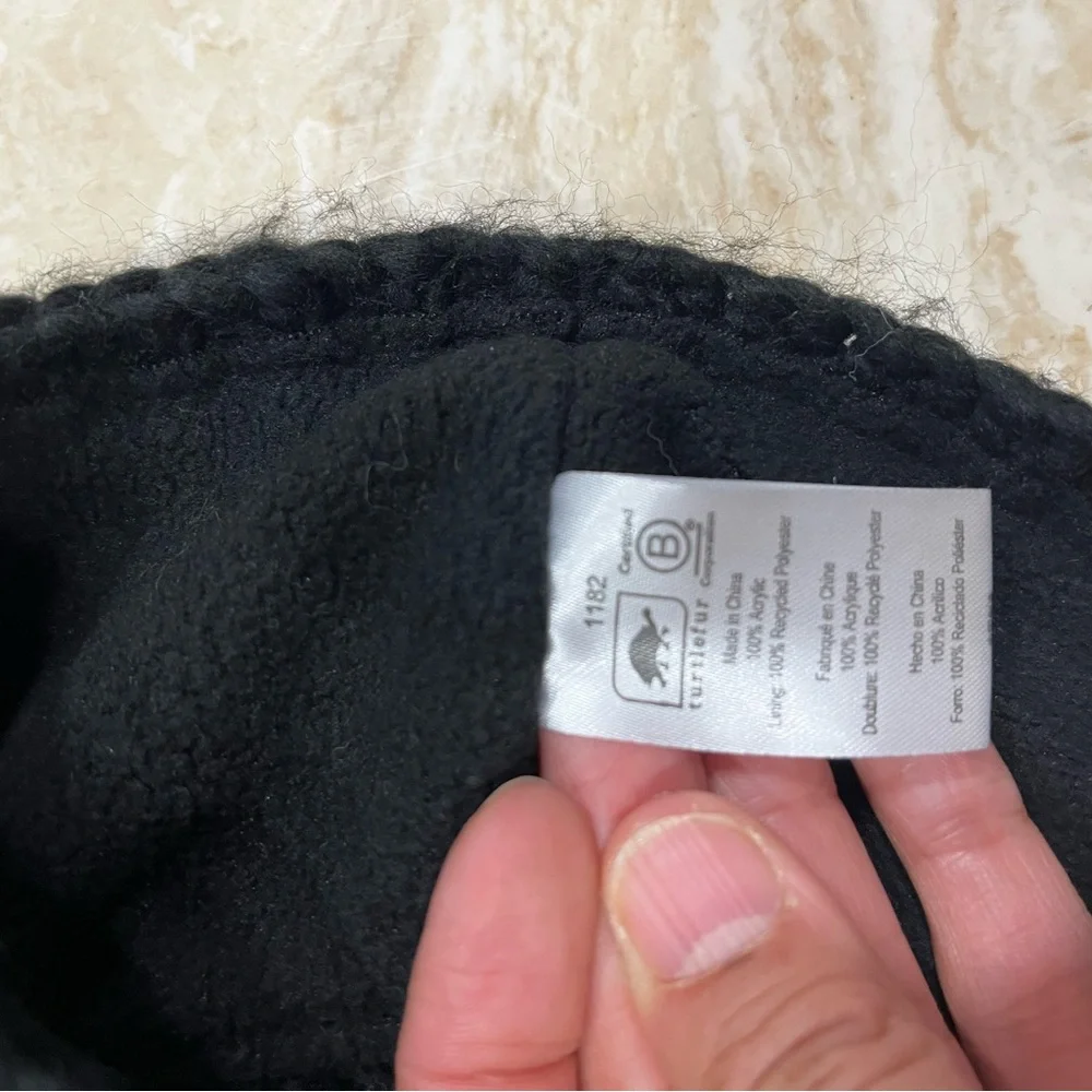 Shay Turtlefur Black Knit Headband